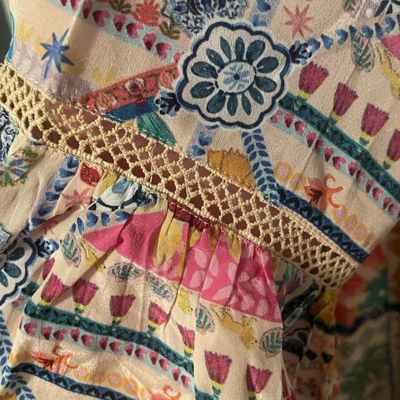 Taj by Sabrina Crippa Women's Long Sleeve Mini Dress Multicolor Size Small Beach - Picture 4 of 14